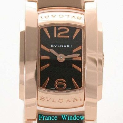 法國櫥窗bvlgari 寶格麗 assioma aap26bgg 紅金黑面 石英女錶