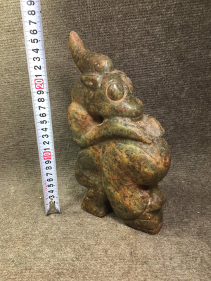 【二手】 紅山文化老玉神像。河磨玉神像。實物攝，風化明顯，包漿濃厚，1163 紅山文化 古玩雜項【九州拍賣】
