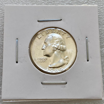 【二手】 美國1964年25分銀幣D版 BU原光 6.3克重 90%高1346 錢幣 紙幣 硬幣【奇摩收藏】