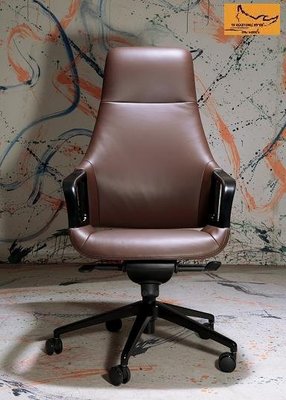 億嵐家具《瘋椅》英國鷹牌 亞柏拉二代(Arborat II ) (黑色/咖啡色) 人體工學椅/主管椅/皮椅 電競椅