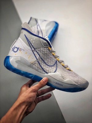 Nike KD 12 藍白 經典 勇士 中筒 籃球鞋 AR4230-100 男鞋