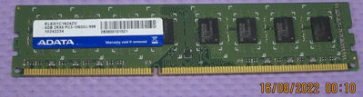 【DDR3寬版雙面顆粒】 ADATA 威剛  DDR3-1333  4G 桌上型二手記憶體【ASUS套裝機拆下】保固七日