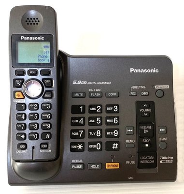 Panasonic 國際牌5.8G電話KX-TG6071B,可擴充到4子機,答錄機 母機可撥號接聽 免持對講 來電報號