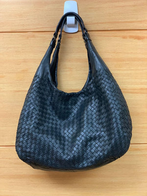 Bottega Veneta BV 全皮編織購物包牛角包肩背包