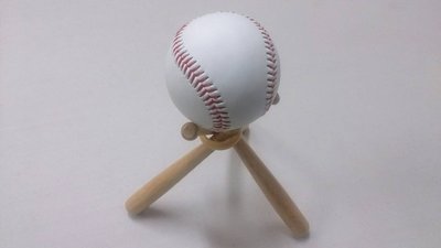 【雙子星】3支球棒架 (球棒架+空白簽名球) 一組 適用 中華職棒 BBM MLB 展示用棒球架 簽名棒球