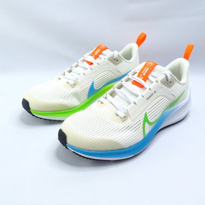 NIKE Air Zoom Pegasus 40 GS 大童慢跑鞋 女鞋 FQ6863131 象牙x藍綠橘