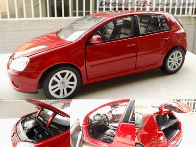 【Bburago 精品】VW GOLF V 福斯 經典 超猛小鋼炮~ 全新紅色,現貨特惠價喔!~