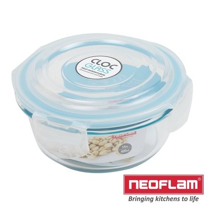 CLOC系列耐熱玻璃保鮮盒-圓形0.4L