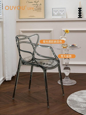 OUYOULIFE透明椅子ins亞克力餐椅家用靠背凳子簡約塑料椅 無鑒賞期