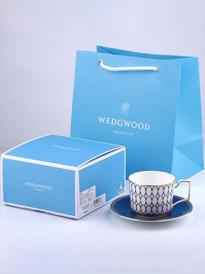 廠家出貨WEDGWOOD威基伍德金粉年華骨瓷咖啡杯茶具2杯2碟歐式下午茶禮盒