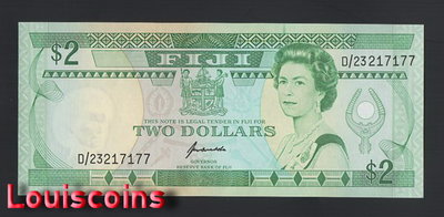【Louis Coins】B229-FIJI-ND (1995)斐濟紙幣-2 Dollars