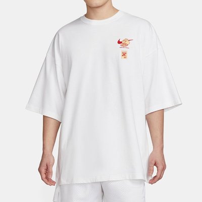 Nike2023夏新款籃球運動休閑寬松短袖男裝T恤 FB9808-100