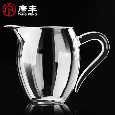 特價！唐豐家用玻璃公道杯耐熱側把功夫茶海透明分茶器創意貪心杯裝茶器