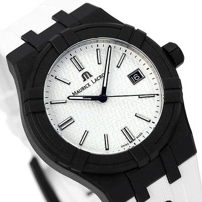 MAURICE LACROIX AI2008-00YZ1-000-0 艾美錶 石英錶 40mm AIKON 白色面盤 橡膠錶帶