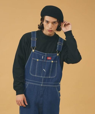 Cover Taiwan 官方直營 Dickies 吊帶褲 工作服 工裝 西岸 嘻哈 藍色 Carhartt 大尺碼 (預購)