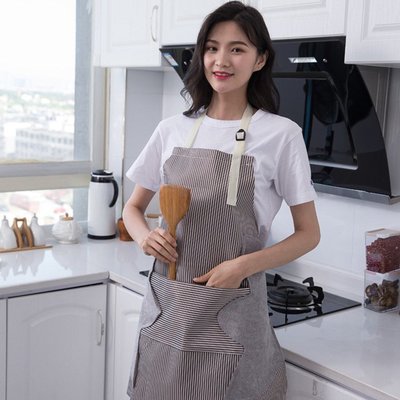 廚房圍裙韓版純棉公主做飯家用防水防油工作女時尚可愛日系圍腰