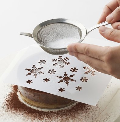 一鑫餐具【日本製 KAI 貝印 蛋糕圖案片 雪型 2片入 DL-8045】灑粉片灑粉板