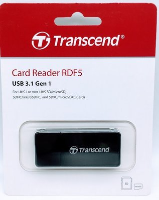 創見 Transcend F5 USB3.1 Gen 1 讀卡機 TS-RDF5 支援 SDHC / SDXC TF