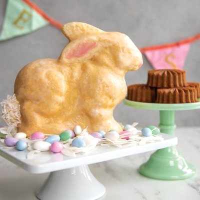 美國進口 Nordic Ware立體3D小兔子烘焙慕斯布丁磅蛋糕生日模具