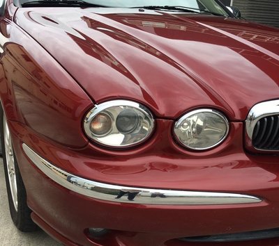 現貨熱銷-易車汽配 Jaguar X-Type 2008~on 超質感改裝鍍鉻前燈框 頭燈框 大燈框飾貼