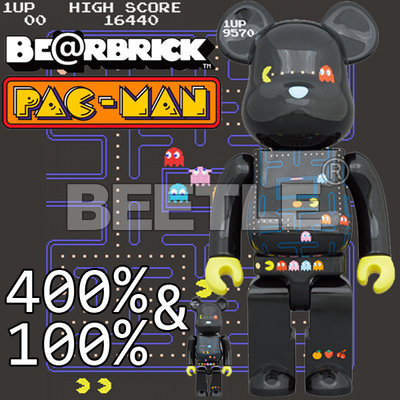BEETLE BE@RBRICK PAC-MAN 40TH 小精靈 40周年紀念 庫柏力克熊 100 400%