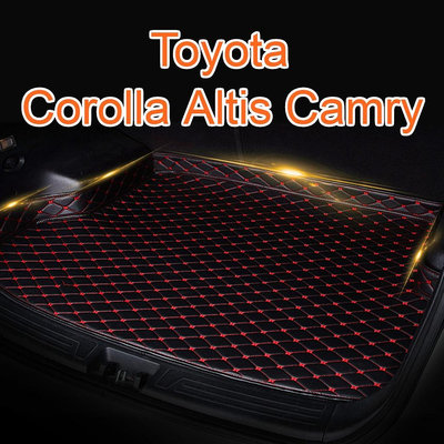 （）適用 Toyota Camry 專用高邊汽車皮革後車廂墊 後廂墊 後行李箱墊（滿599元免運）