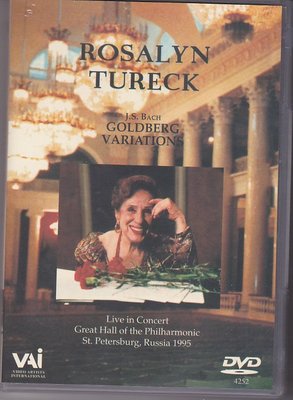 音樂居士新店#Bach Goldberg Variations Tureck 巴赫：哥德堡變奏曲 圖蕾克 D9 DVD