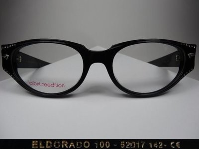 信義計劃 眼鏡 全新真品 Lafont 光學眼鏡 ELDORADO 水鑽橢圓框 鉚釘膠框 eyeglasses