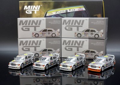 MASH】現貨特價Mini GT 1/64 Mercedes 190E EVO2 香港限定版4車組澳門