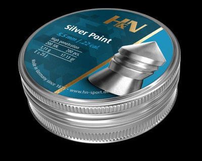 【磐石】H&N Silver Point 螺旋尖頭喇叭彈17.13gr 5.5mm 200入-E9115504