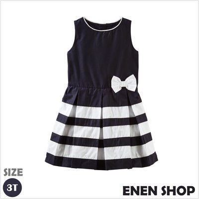 『Enen Shop』@OshKosh Bgosh 深藍條紋款氣質洋裝/小禮服 #471A285｜3T **零碼出清**