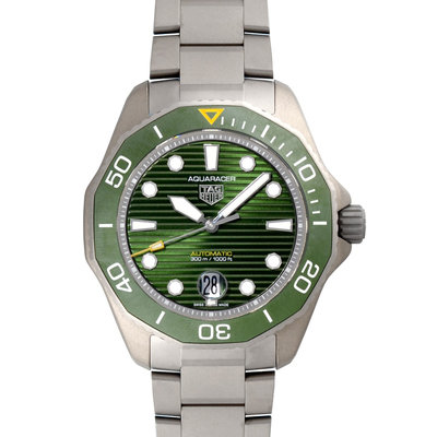 TAG HEUER WBP208B.BF0631 泰格豪雅錶 機械錶 43mm 競潛系列 綠面盤 潛水錶 鋼錶帶 男錶