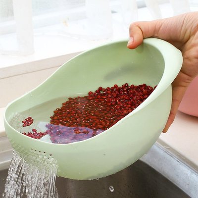 EconLife 多功能洗米籃 一盆多用 廚房洗菜籃 瀝水藍 水果籃 多色可選 (J50-001)