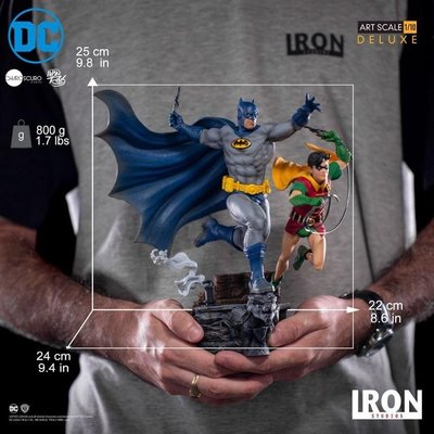 全新 Iron Studios 1/10 DC Comics 豪華版 蝙蝠俠 Batman + 羅賓 Robin 雕像