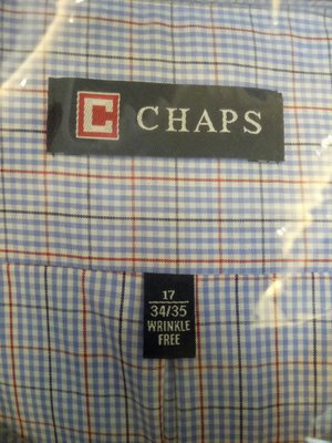 全新美國百貨公司購入Chaps男長袖防皺襯衫出售, 非Calvin Klein,  Polo,  Nautica