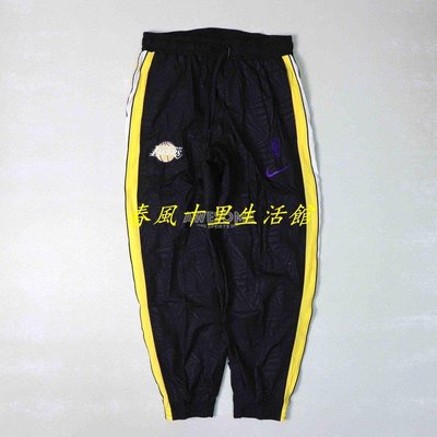 NIKE NBA LAKERS 洛杉磯 湖人隊 刺繡LOGO 縮口 籃球褲 運動長褲 男生 CN5613-010爆款