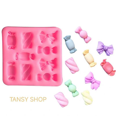 H195【TANSY SHOP】翻糖模具滿三件打八折！ 其他 糖果 蝴蝶結 裝飾 矽膠模具 翻糖DIY烘焙工具