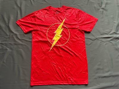 全新DC Comics閃電俠The  Flash logo運動短T  SZ M台中可面交