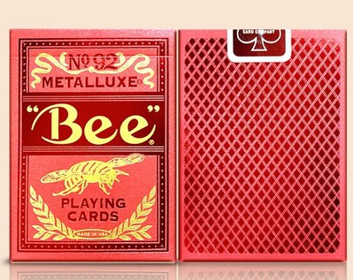 現貨 默默紙牌美國進口bee小蜜蜂新春特別版 奢華紅運燙金撲克牌