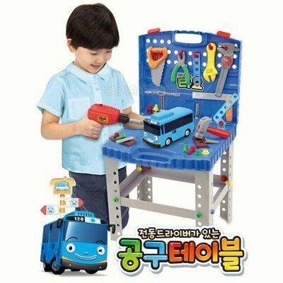 🇰🇷韓國境內版 小巴士 tayo 豪華 工具 電動螺絲起子 修車 玩具 遊戲組 工具箱