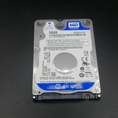【sigmanet電腦廣場】九成新WD 500GB WD5000LPVX 2.5" SATA3筆記型電腦硬碟