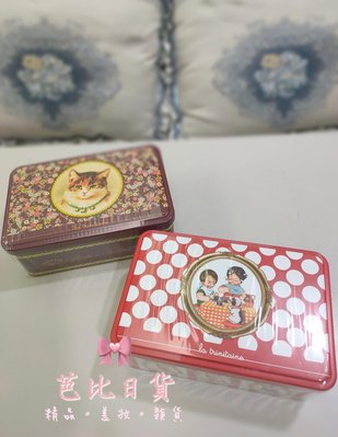 芭比日貨~*日本進口 法國高人氣手工曲奇餅乾鐵盒 22枚入 貓咪/兒童 預購