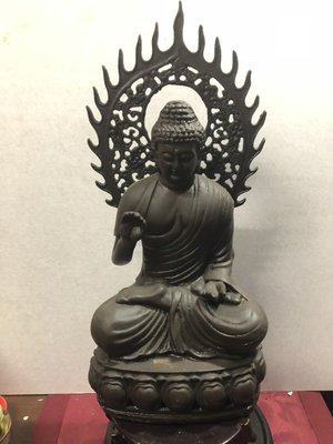 『華山堂』精緻銅雕 老件銅器 清末時期大型(日式) 如來佛 佛祖大尊 落款 迎福擺件 稀有佛像
