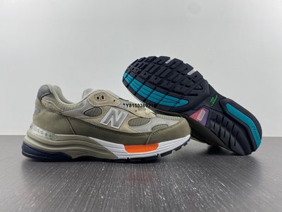 New Balance x WTAPS 2020 橄欖綠橘 舒適 運動 跑步鞋 M992WT