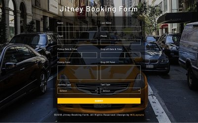 Jitney Booking Form 響應式網頁模板、HTML5+CSS3、網頁設計  #05112