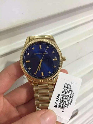 二手全新MK3240 百搭中性錶 新款鑲鑽錶盤手錶 精鋼不鏽鋼錶帶腕錶 促銷款現貨