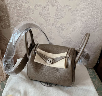 【COCO 精品專賣】Hermes Lindy mini T/C皮 Taurillon Clemencce 象灰銀 現貨
