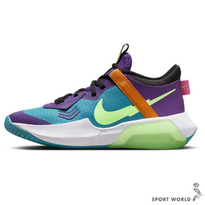 Nike 女鞋 大童鞋 籃球鞋 AIR ZOOM CROSSOVER GS 紫藍黃【運動世界】DC5216-301
