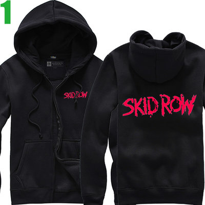 Skid Row【史奇洛合唱團】連帽厚絨長袖重搖滾樂團外套(共5種顏色可供選購) 新款上市購買多件多優惠!【賣場一】