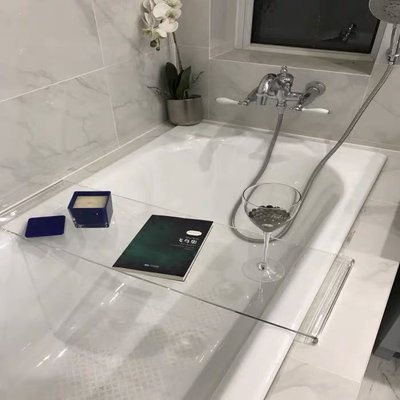 壓克力浴缸架透明置物架浴室隔板ipad電腦手機支架居家裝飾 75*20